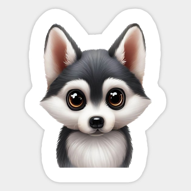 Woofderful Alaskan Klee Kai Sticker by Art By Mojo